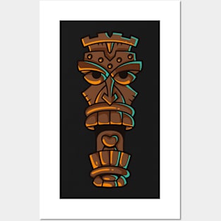 Funny Tribal Tiki Head Posters and Art